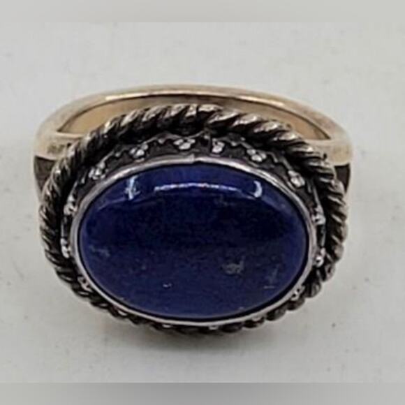 Vintage 925 Sterling Silver Ring Navajo Lapis Lazuli Grace & Gilo SZ. 6.25 RARE - Picture 10 of 15